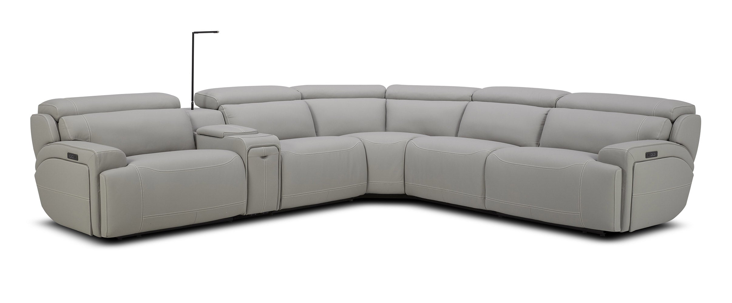 6095B Power Sectional in Grey | J&M Furniture - Canal Furniture
