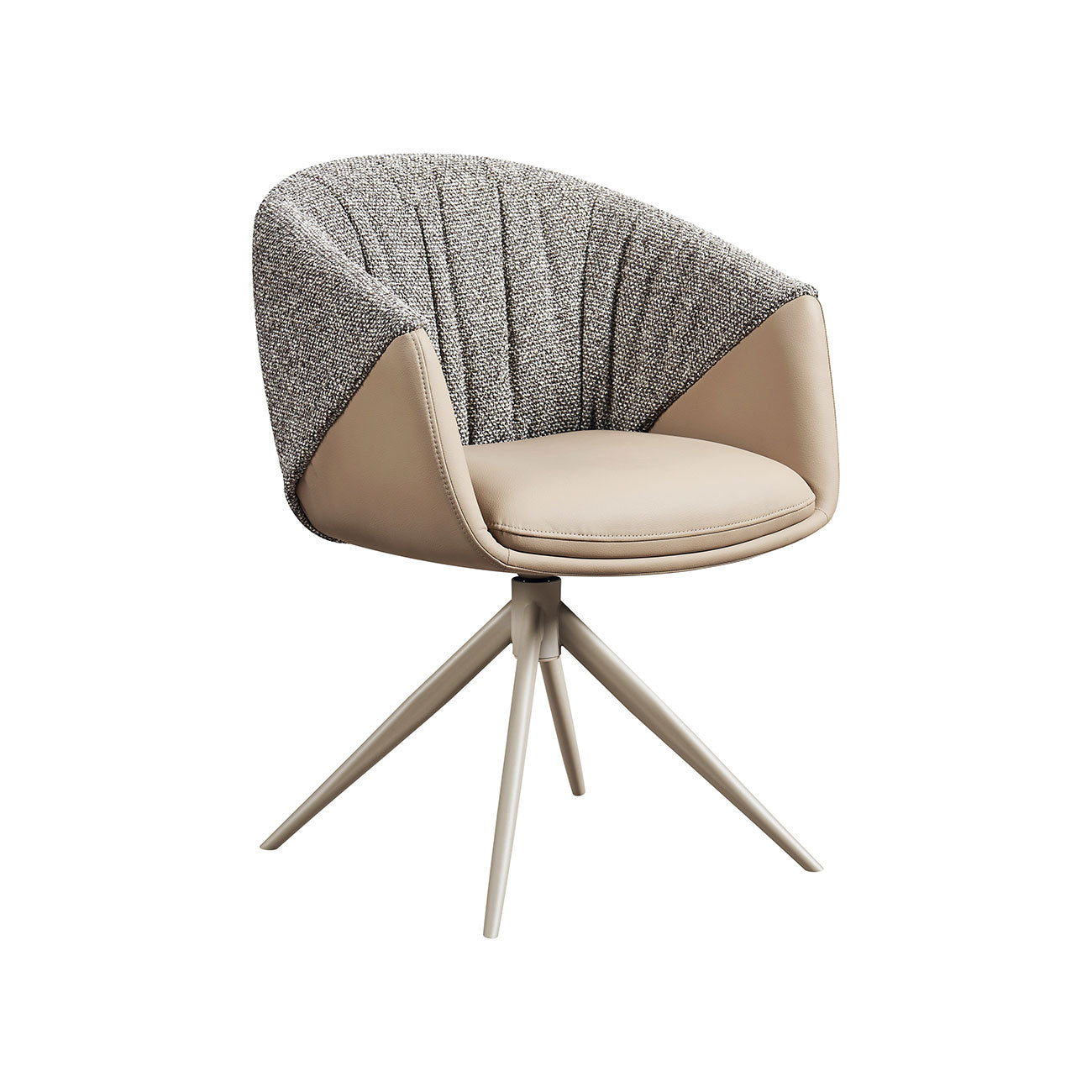 Breccia Swivel Chair in Coffee