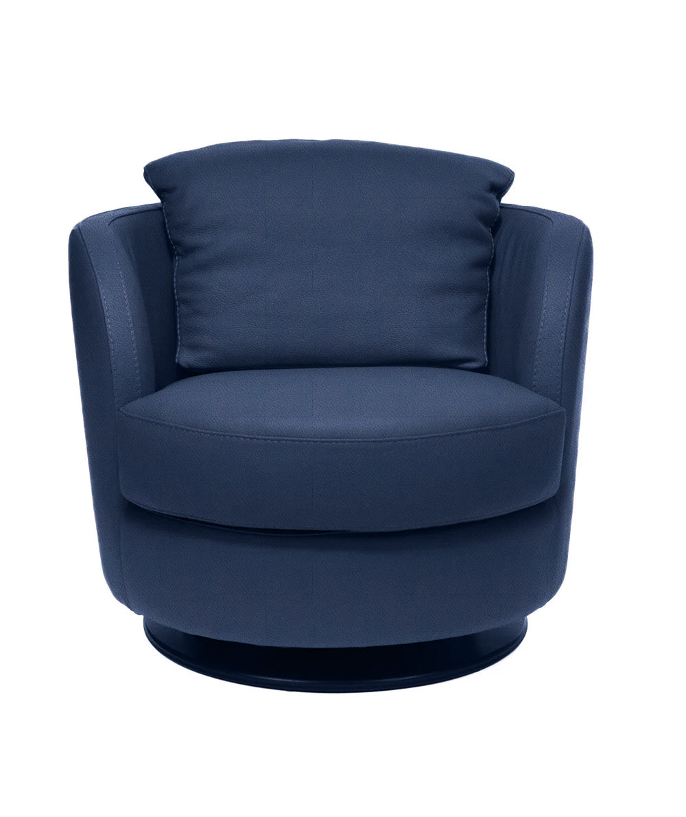 i743 Pienza Swivel/Rocking Armchair in Blue | Incanto