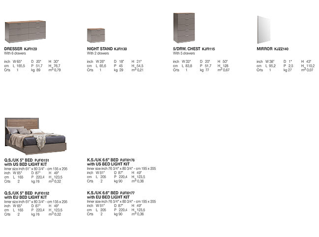 Alf Italia Bedroom Sets Fifth Avenue Bed | Alf Italia (Special Order)