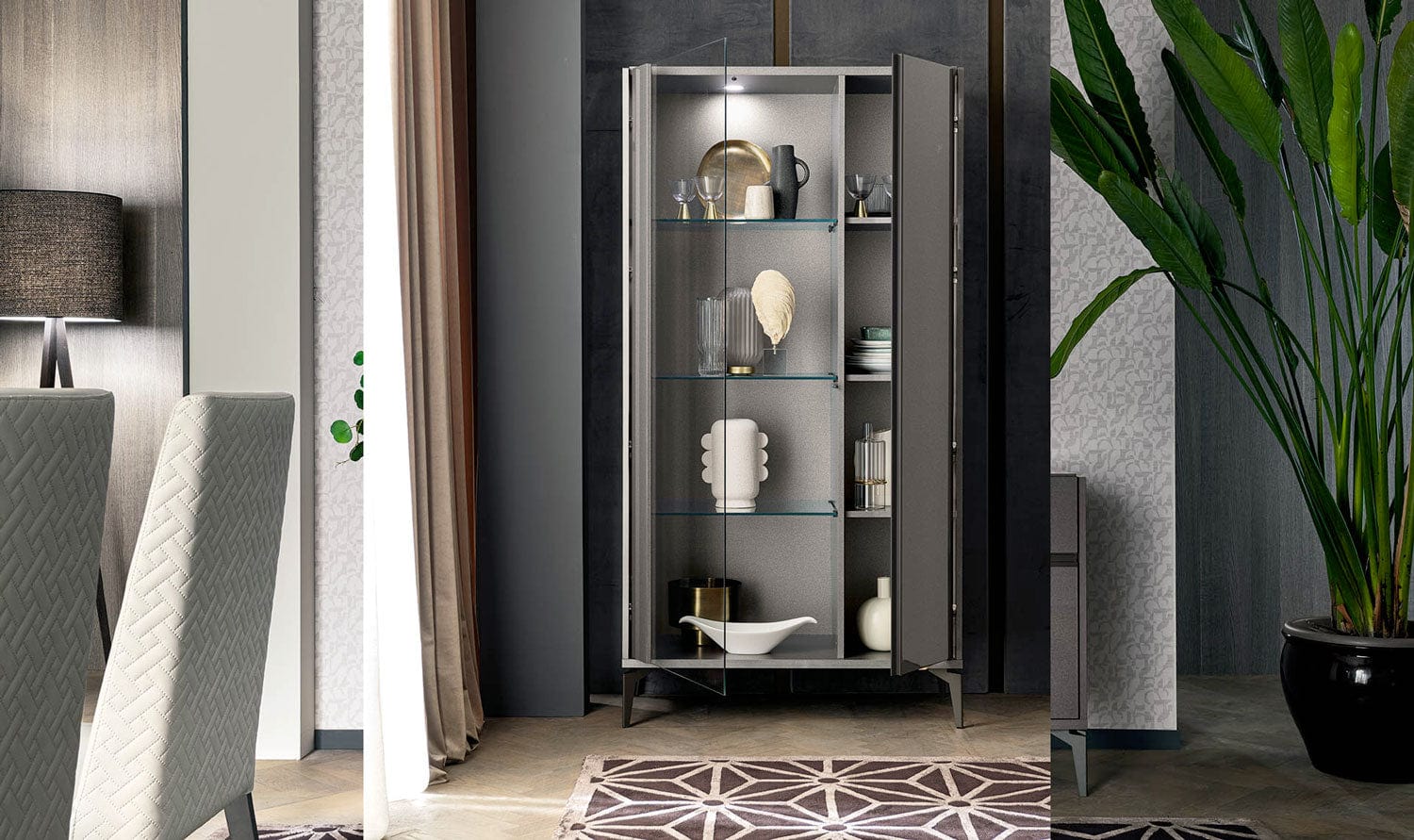 Alf Italia Curio Graphite 2 Door Curio