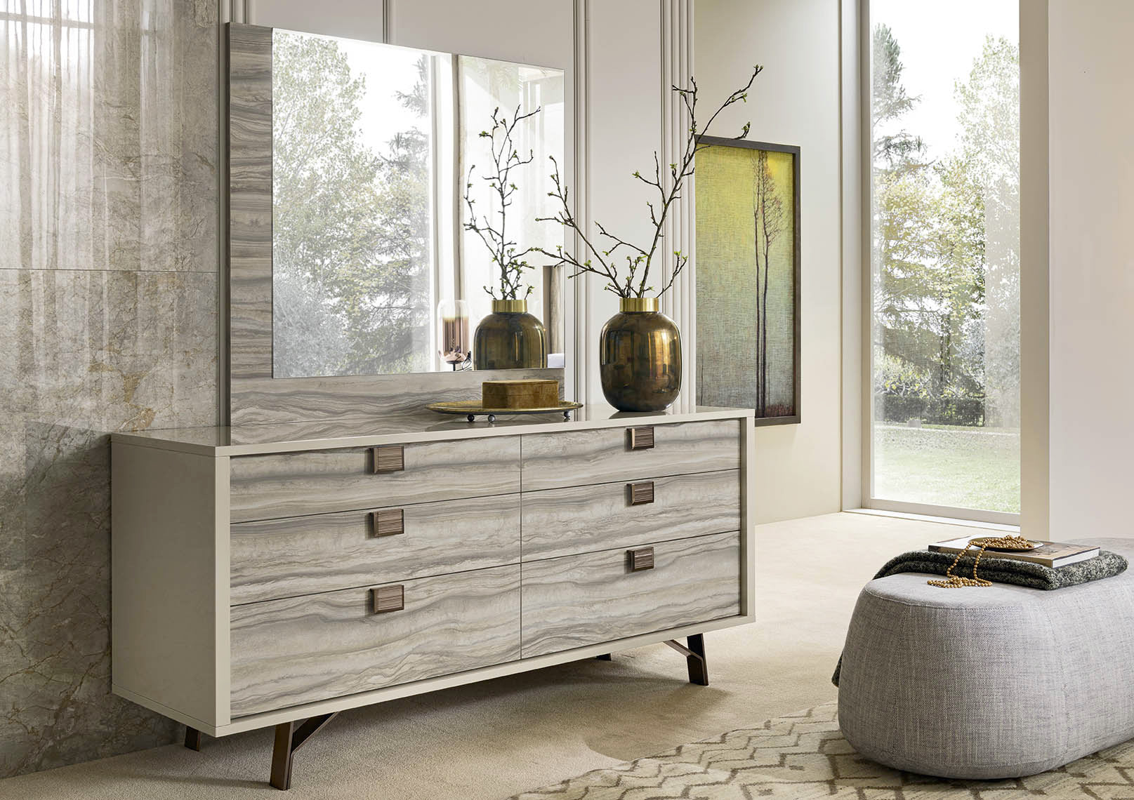 Alf Italia Mirror Jupiter Buffet/Dresser Mirror