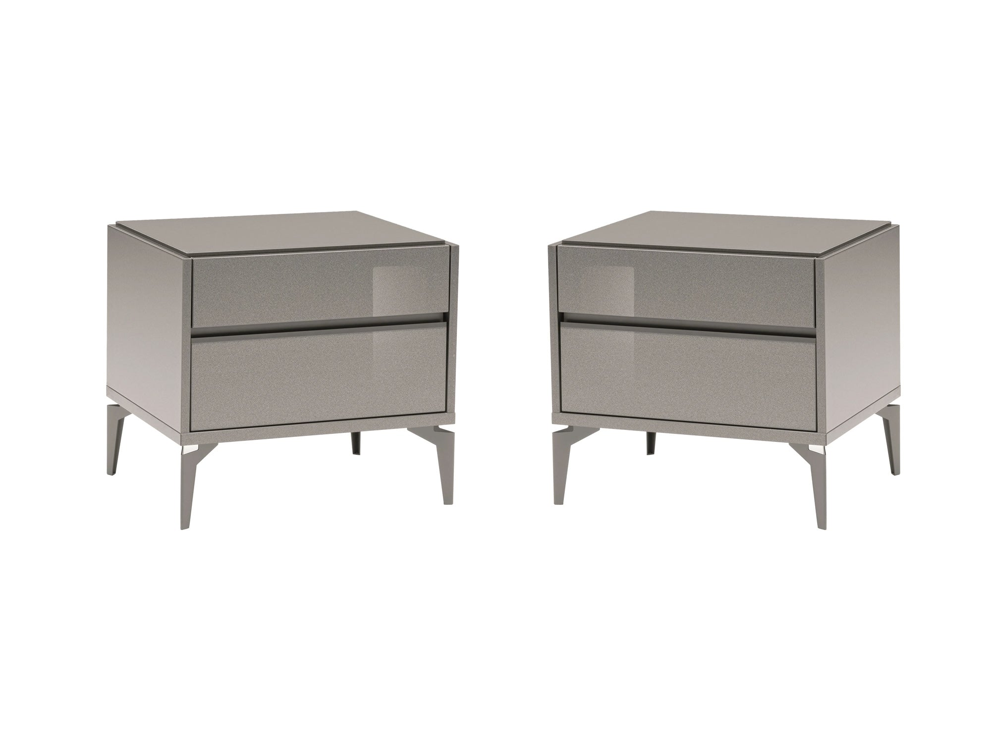 Alf Italia Nightstands 2 Nightstands Graphite Nightstand