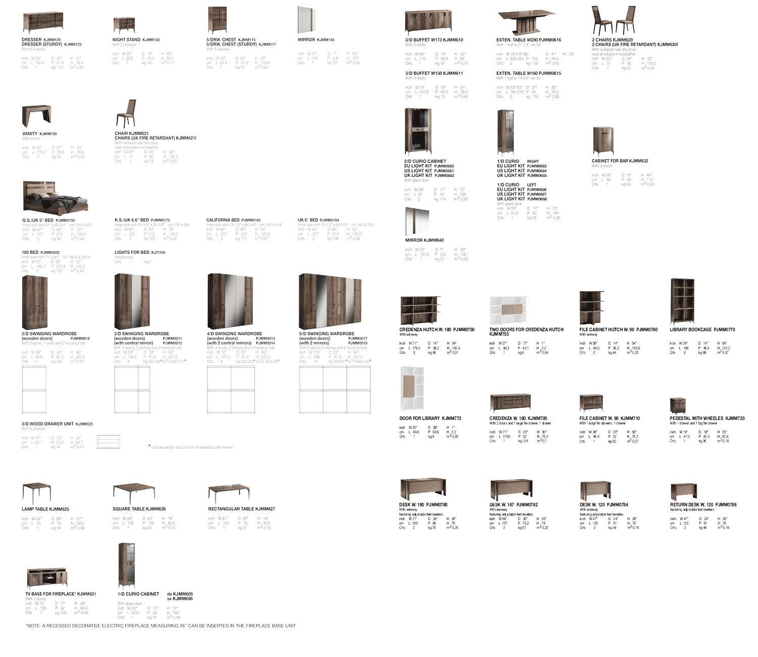 Alf Italia Wardrobe Matera Wardrobe in Surfaced Oak Finish | Alf Italia