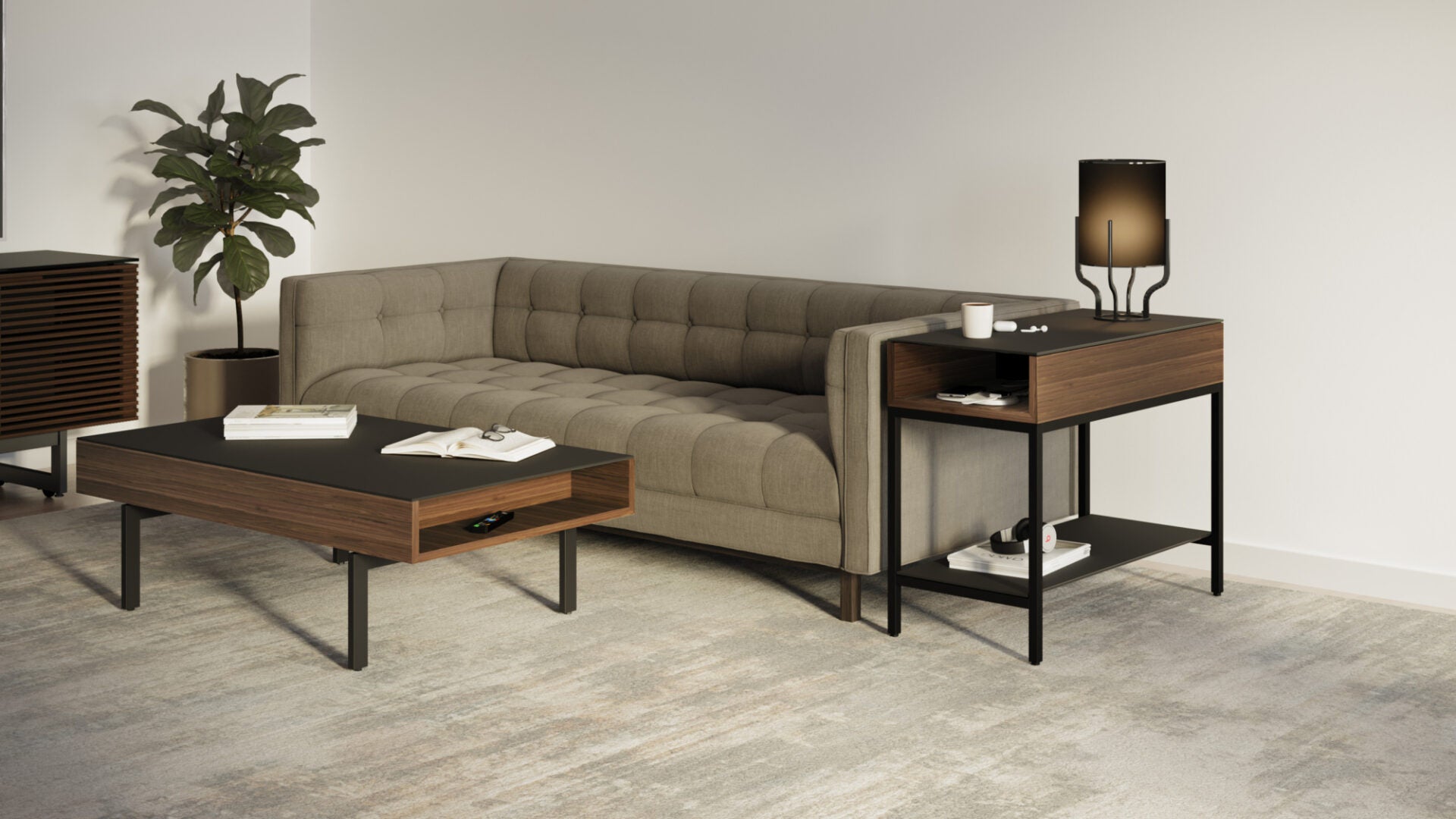 BDI End Table Reveal 1196 Glass Top End Table | BDI Furniture