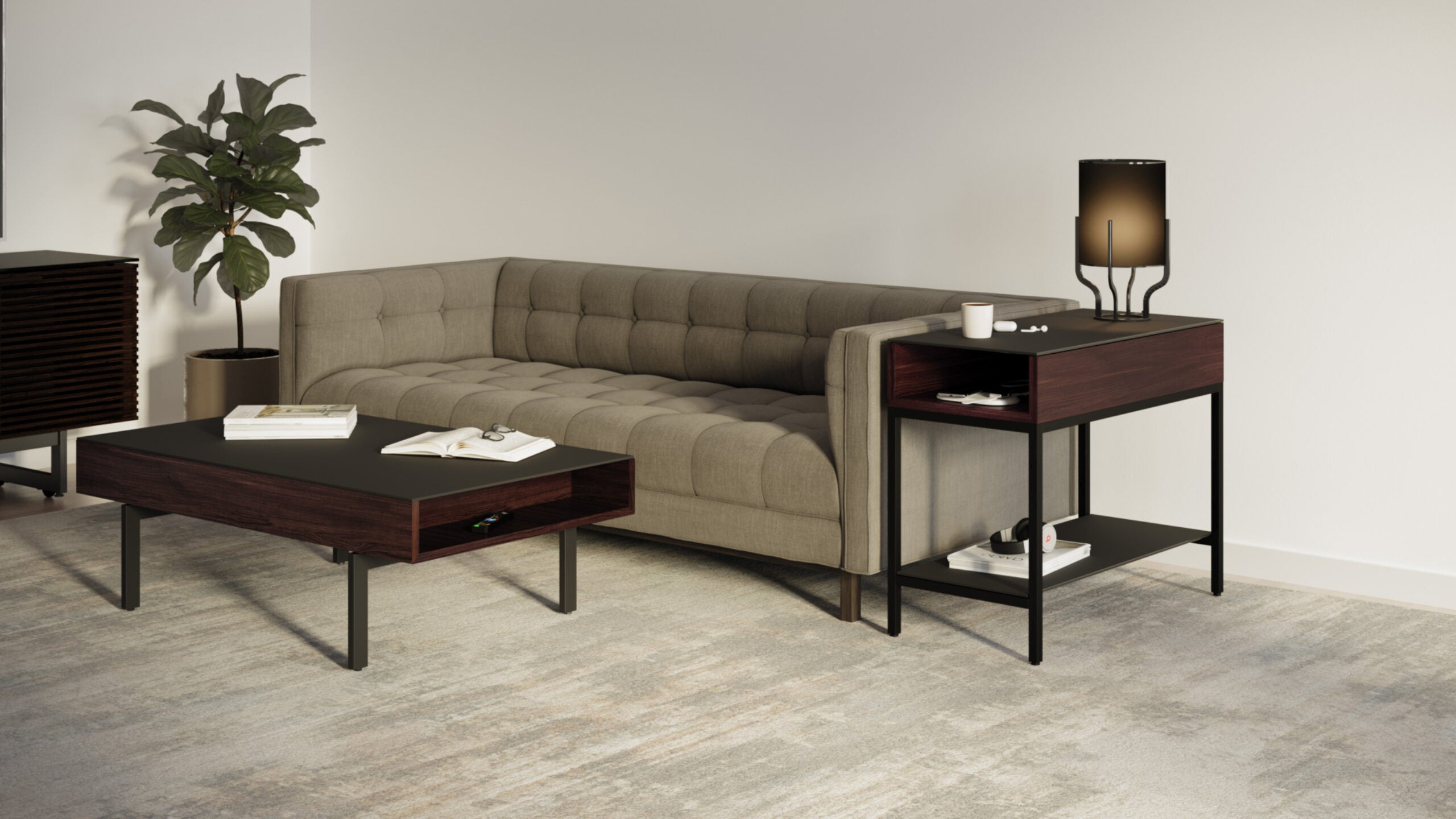 BDI End Table Reveal 1196 Glass Top End Table | BDI Furniture