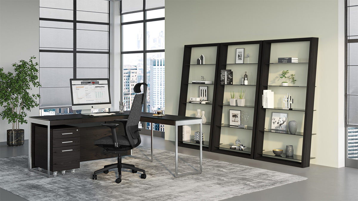 BDI Leaning Shelf Eileen 5166 Modern Leaning Glass Shelf | BDI Furniture