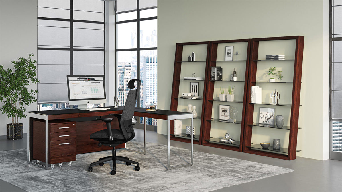 BDI Leaning Shelf Eileen 5166 Modern Leaning Glass Shelf | BDI Furniture