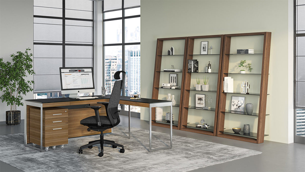 BDI Leaning Shelf Eileen 5166 Modern Leaning Glass Shelf | BDI Furniture