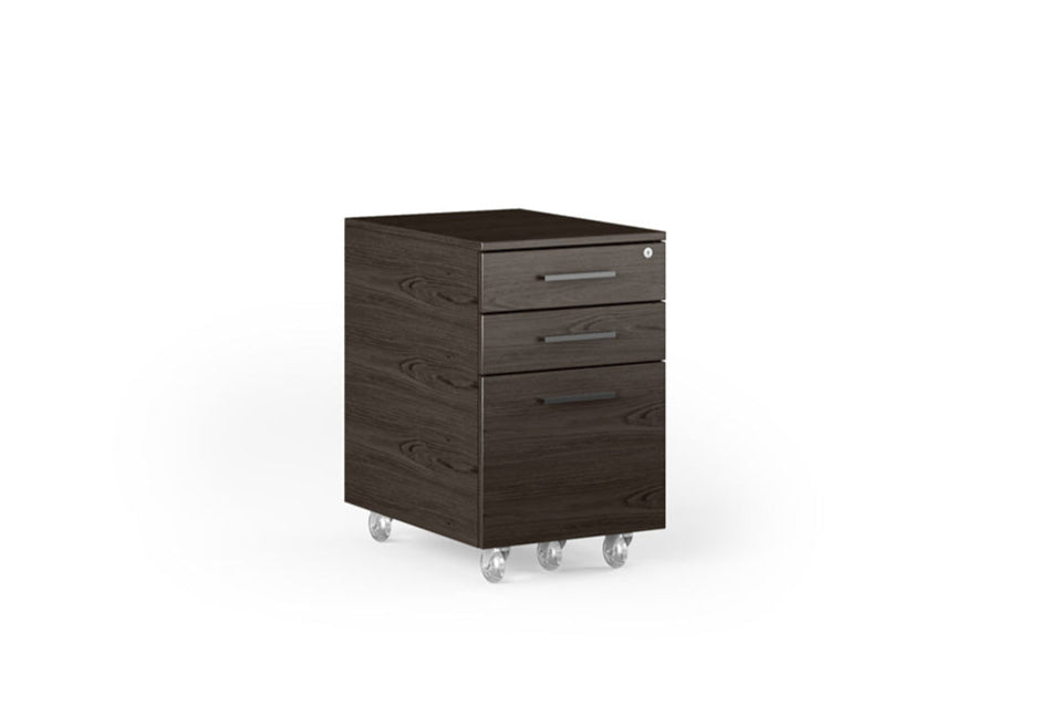 BDI Mobile File Cabinet Charcoal Stained Ash (CRL) Sequel 6107 Low Mobile Storage & File Cabinet | BDI Furniture