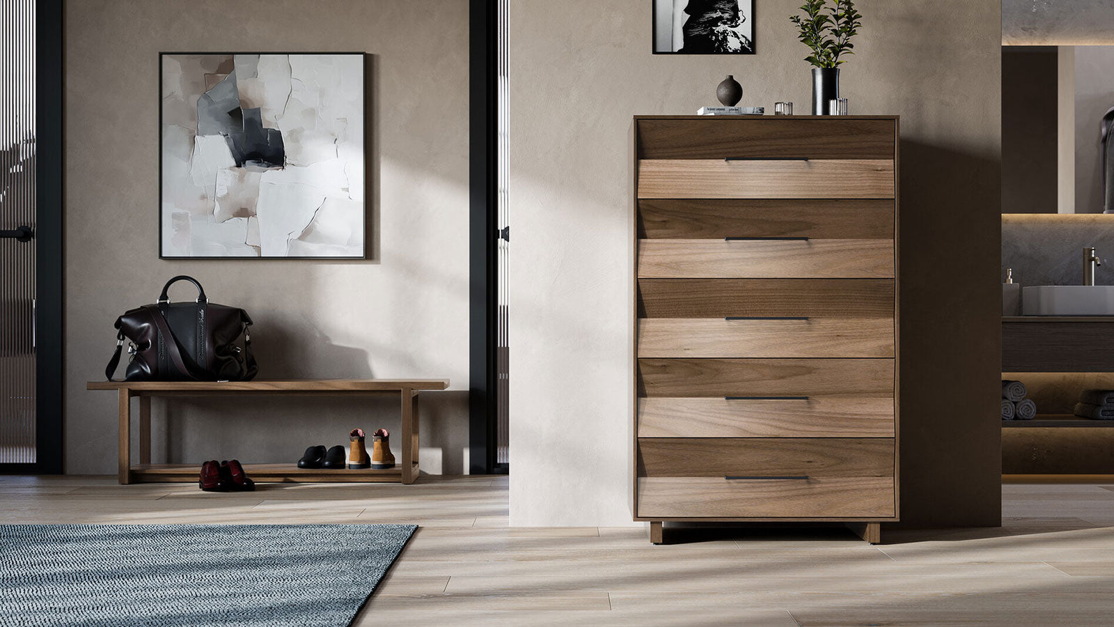 BDI Nightstands Kava Chest in Natural Walnut - 9685