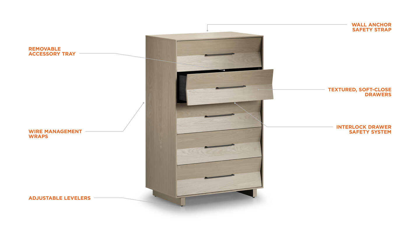 BDI Nightstands Kava Chest in Washed Oak - 9685