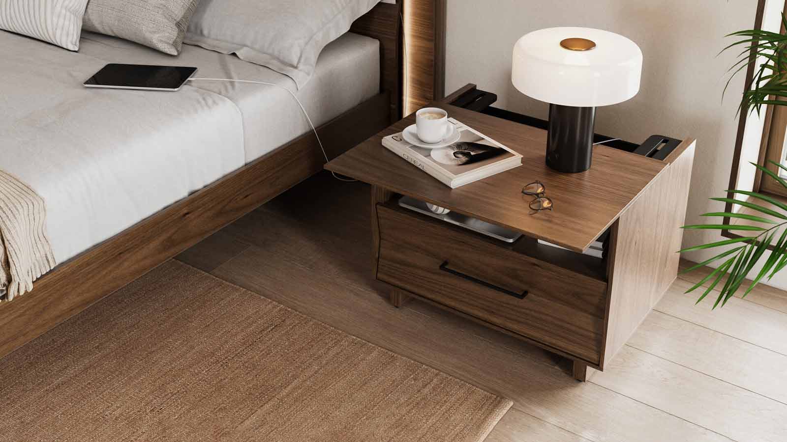 BDI Nightstands Kava Nightstand in Natural Walnut 28" - 9682