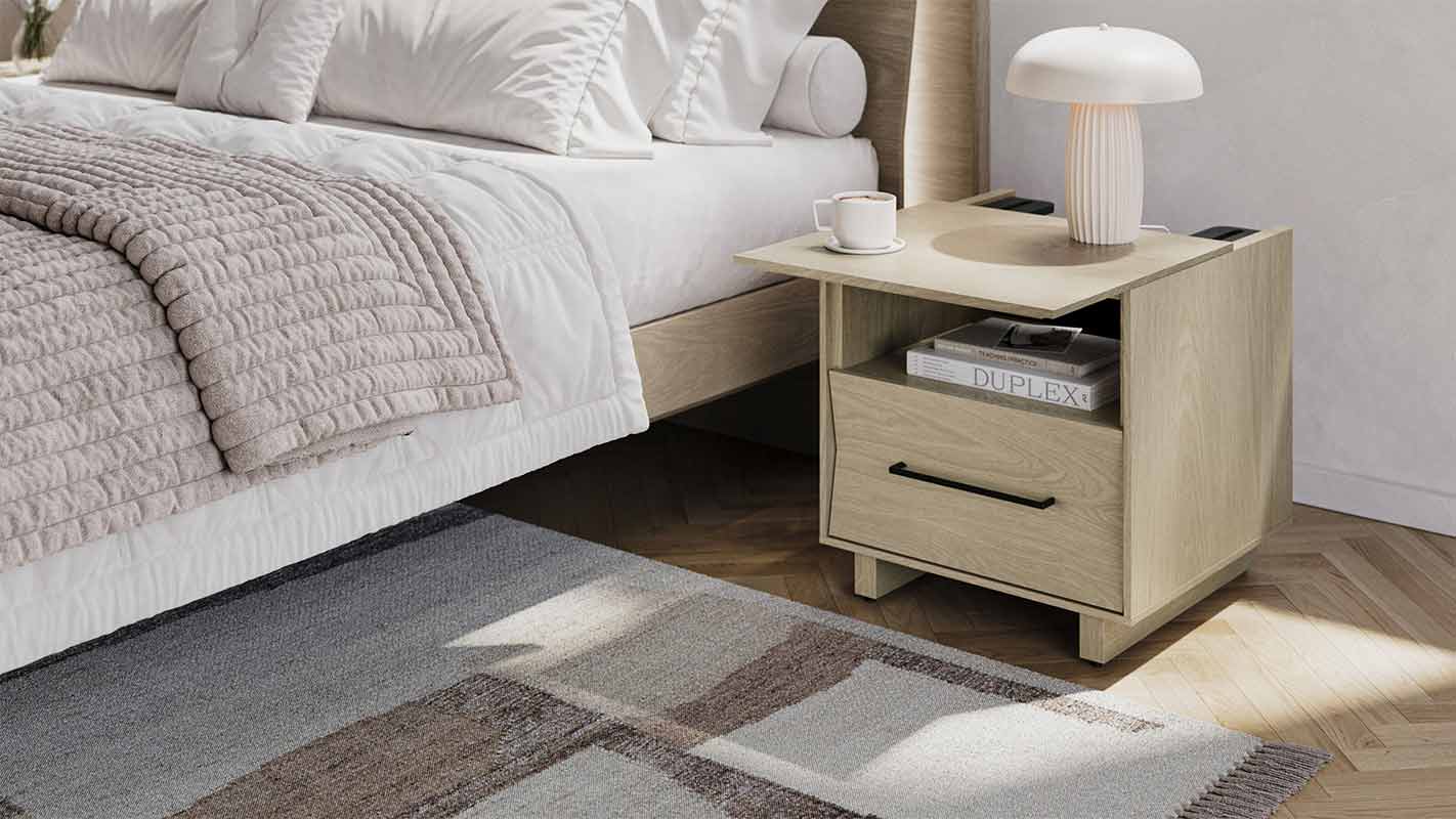 BDI Nightstands Kava Nightstand in Washed Oak 20" - 9681