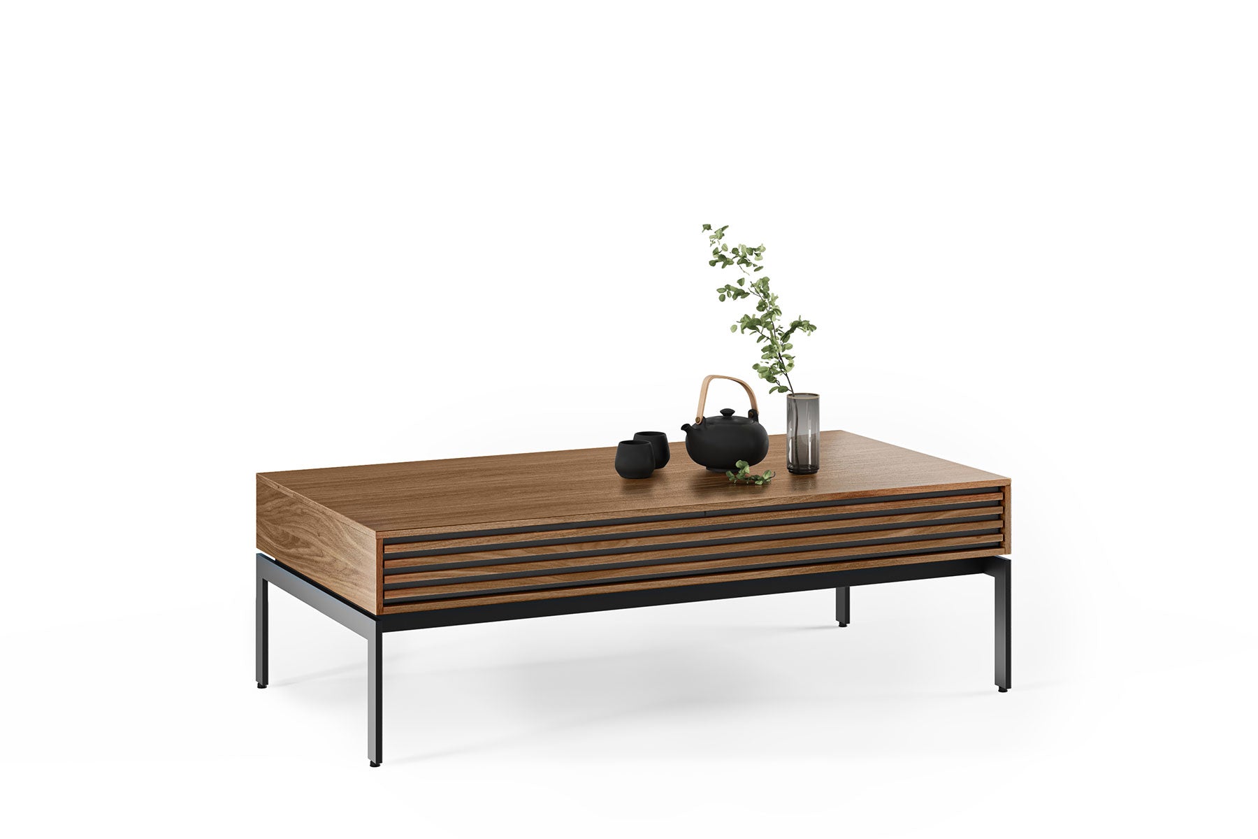 BDI Rectangular Coffee Table Natural Walnut (WL) Cora 1172 Coffee Table | BDI Furniture