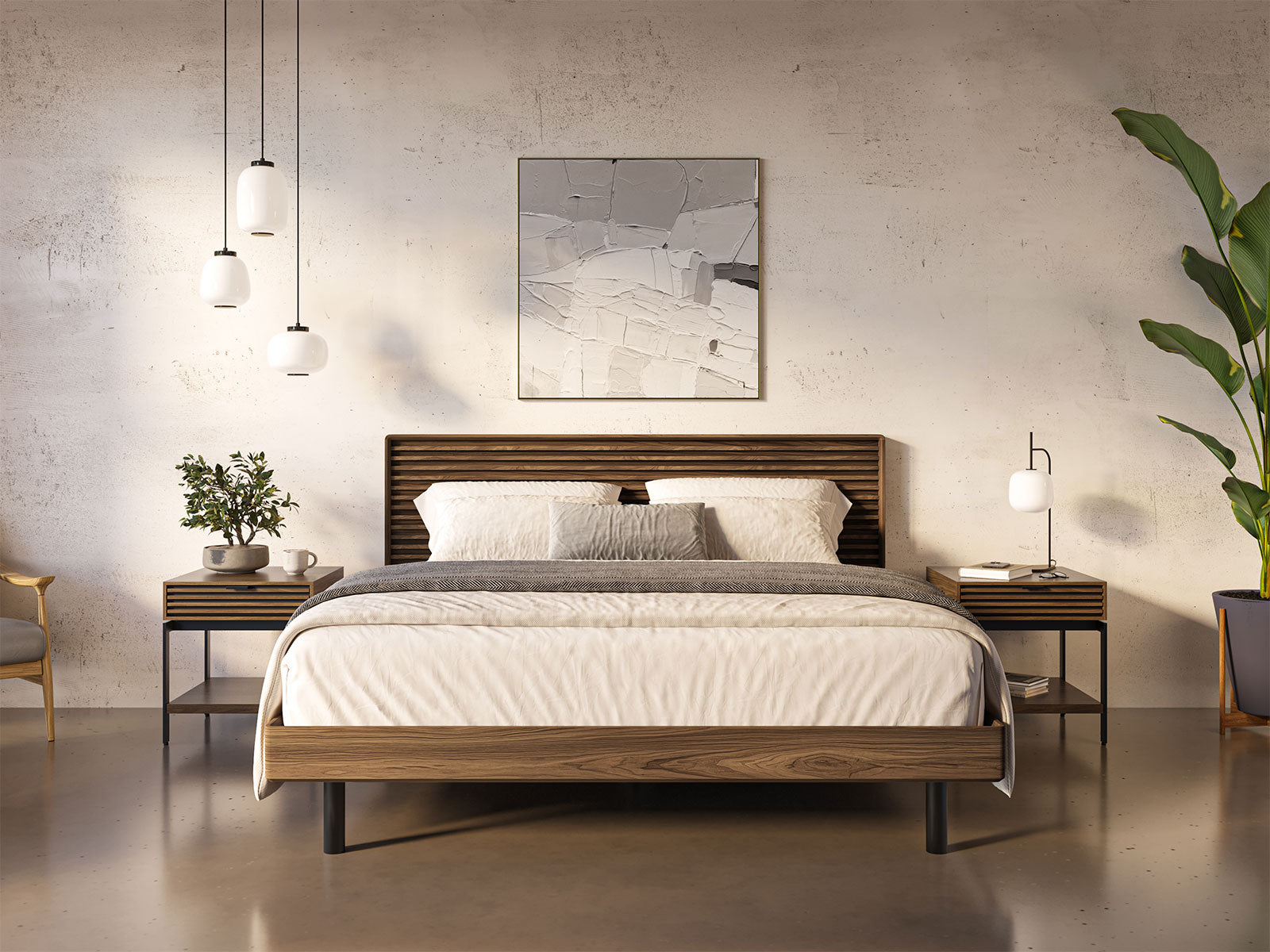 BDI Side Table Natural Walnut (WL) Cora 1176 Side Table | BDI Furniture