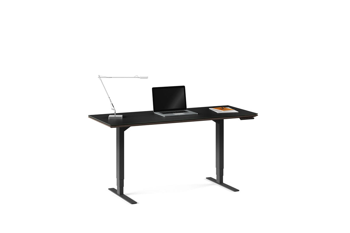 BDI Standing Desk | 60"x24" Charcoal Stained Ash (CRL) Sequel 6151 Height Adjustable Standing Desk - 60"x24" | BDI Furniture