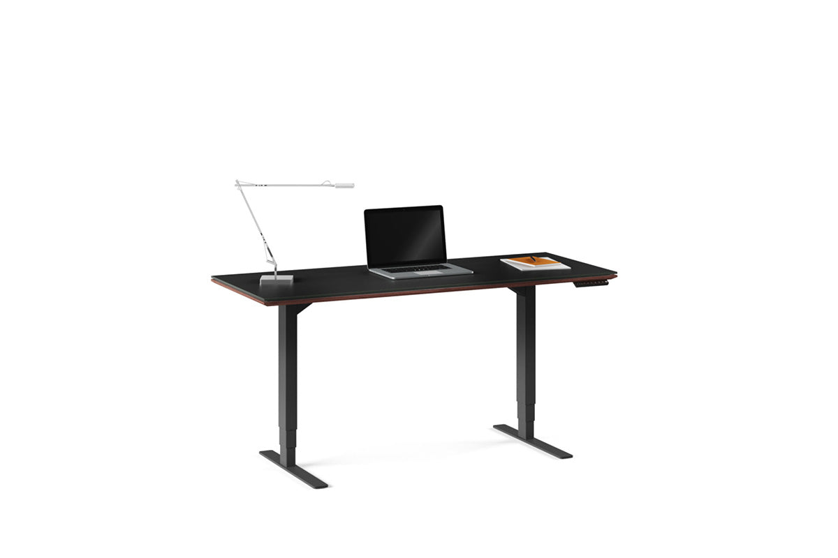 BDI Standing Desk | 60"x24" Chocolate Stained Walnut (CWL) Sequel 6151 Height Adjustable Standing Desk - 60"x24" | BDI Furniture
