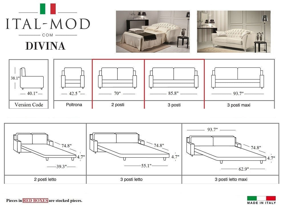 The Divina Leather Sofa | J&M Furniture - Canal Furniture