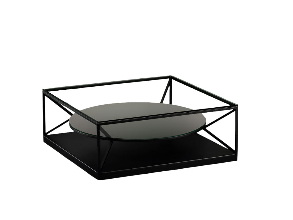 Elite Modern Coffee Table Shadow Glass Nimbus Cocktail Glass Top Table 2094 | Elite Modern