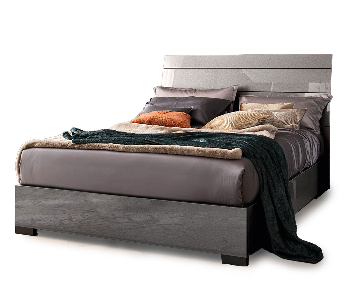 Graphite Platform Bed | Alf Italia - Canal Furniture