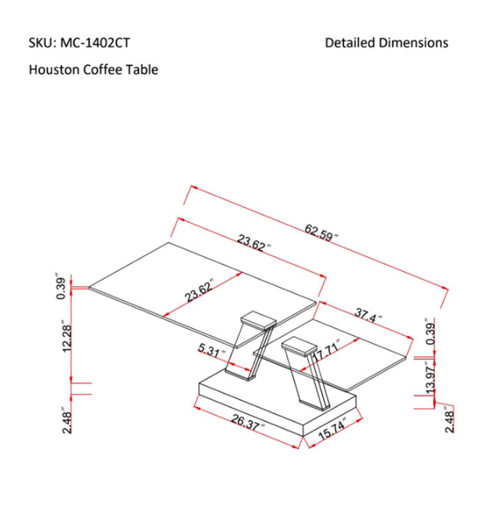 Houston Modern Coffee Table | J&M Furniture - Canal Furniture