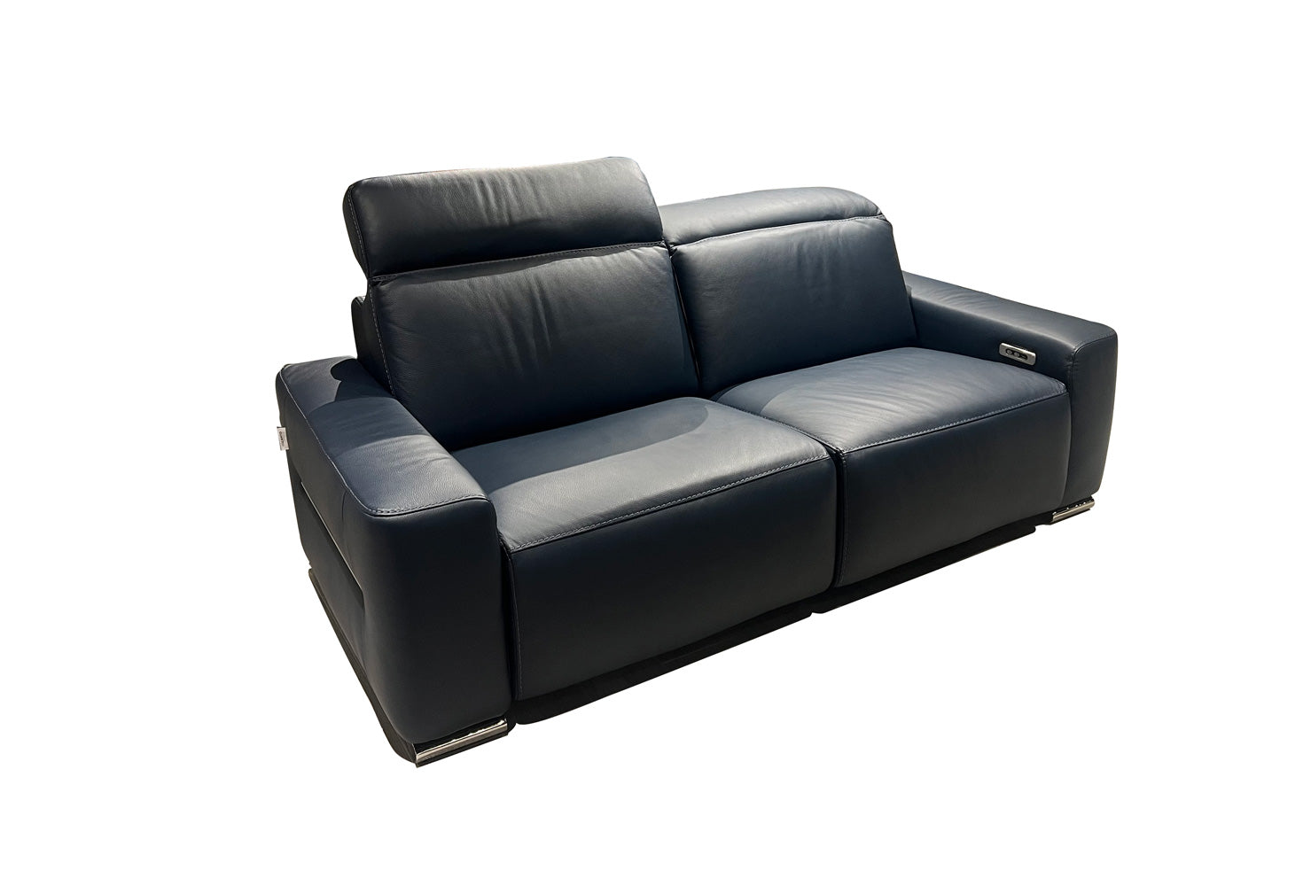 Incanto Italian Attitude Couches & Sofa i790 Reclining Leather Sofa in Blue | Incanto