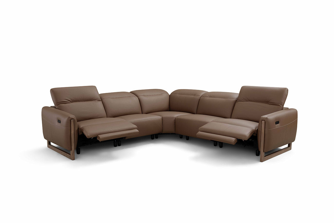Incanto Italian Attitude Couches & Sofa i952 Reclining Sectional in Light Grey | Incanto