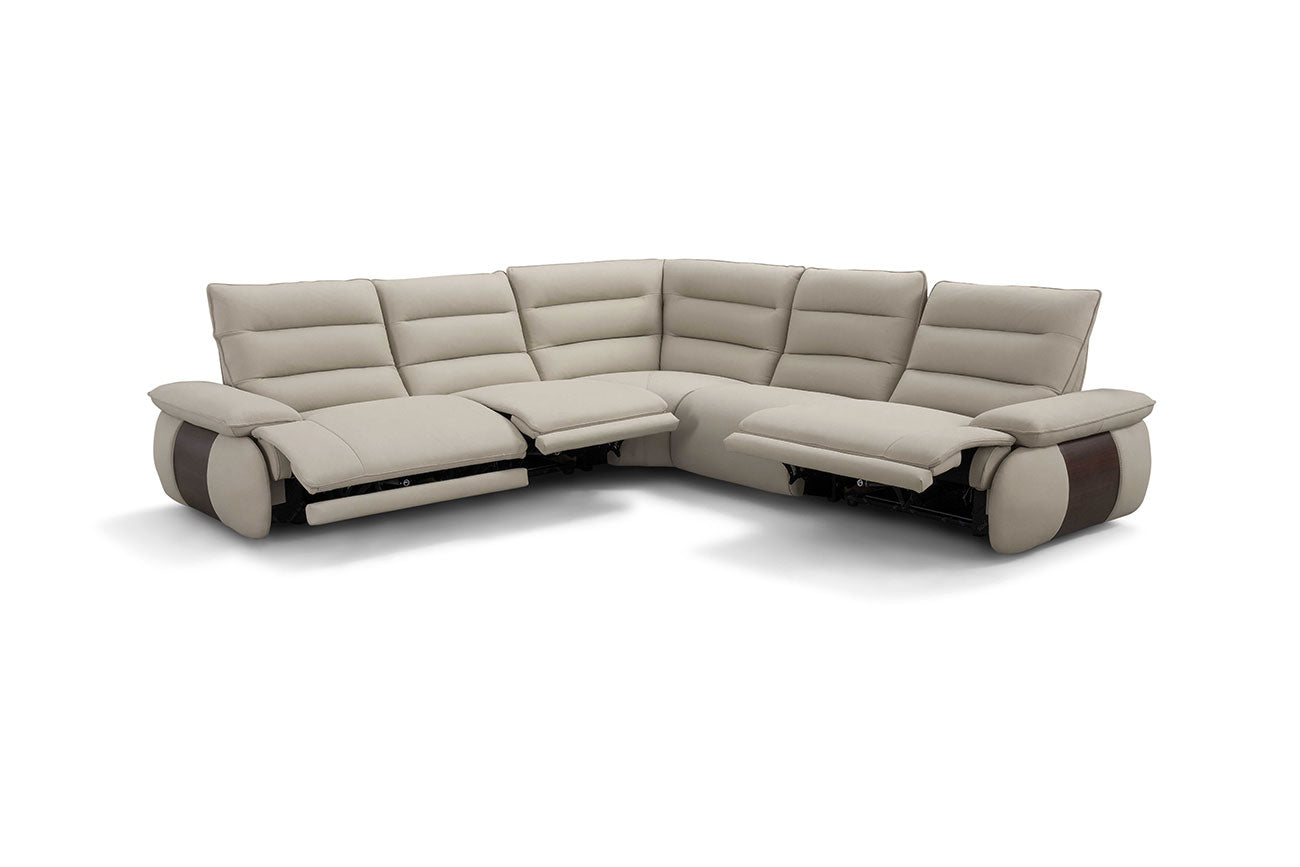 Incanto Italian Attitude Couches & Sofa i954 Reclining Sectional in Light Grey | Incanto