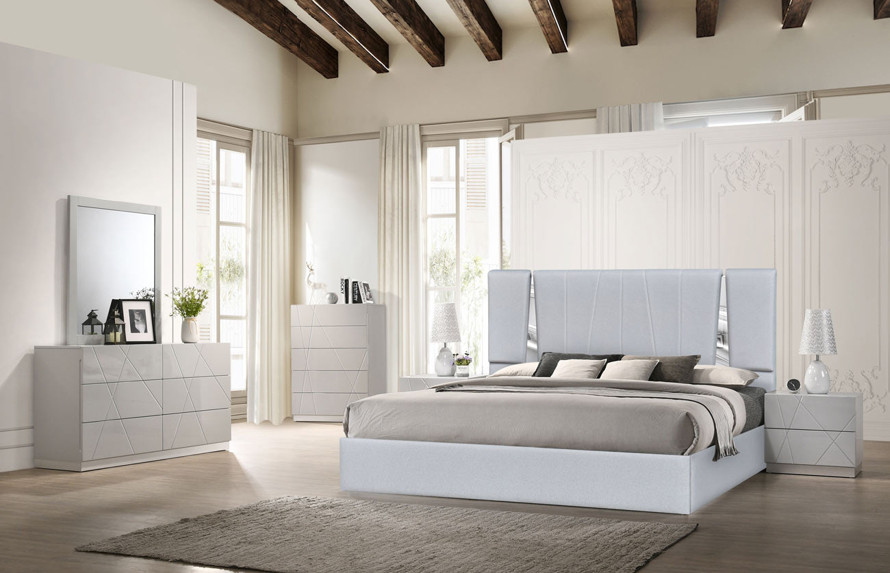 J and M Furniture Bed Matisse Bed in Silver Grey