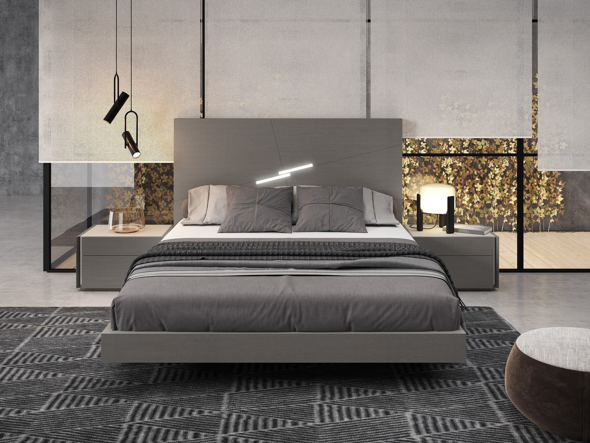 J and M Furniture Bedroom Sets Faro Premium Bed in Grey | J&M Furniture