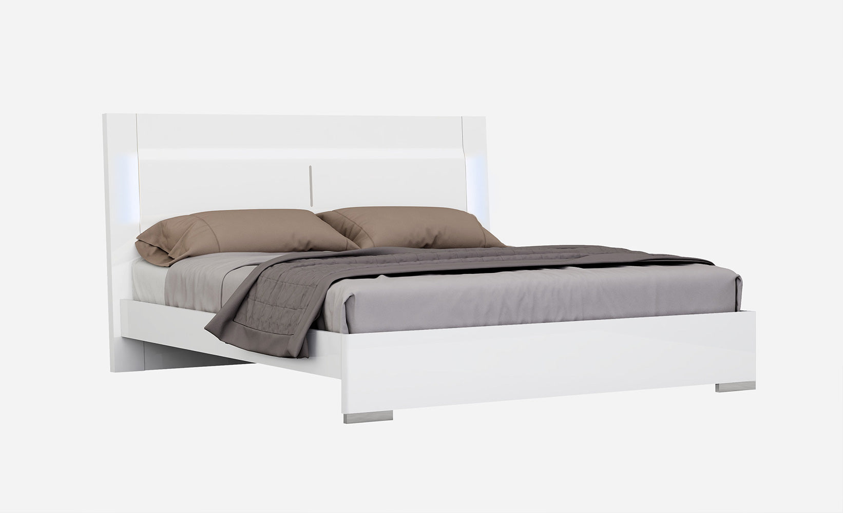 J and M Furniture Bedroom Sets Naples Modern Bed in Grey | J&M Furniture