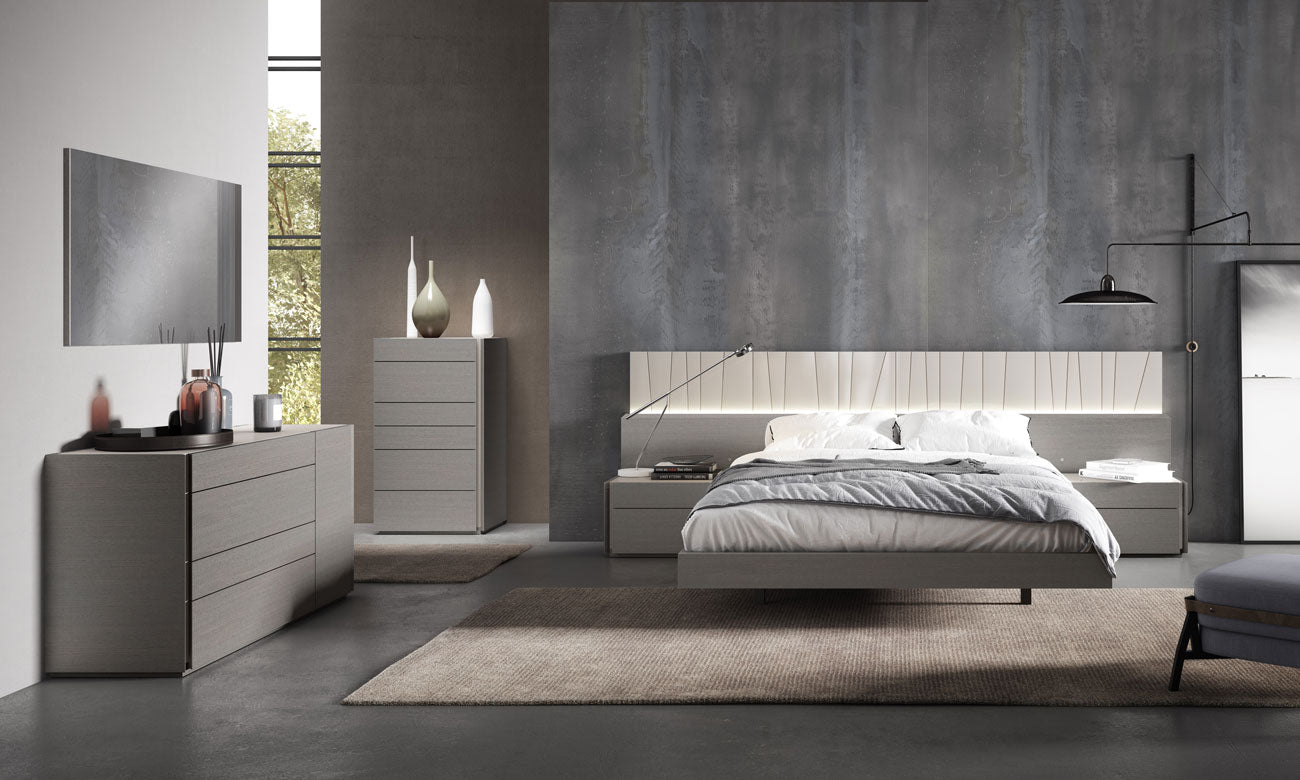 J and M Furniture Bedroom Sets Porto Premium Bed in Grey | J&M Furniture