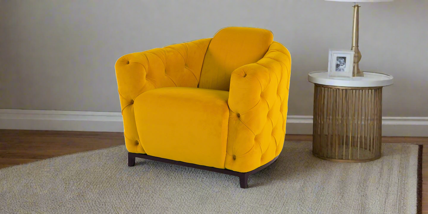 J and M Furniture Chair Deliziosa Armchair in Mustard | J&M Furniture