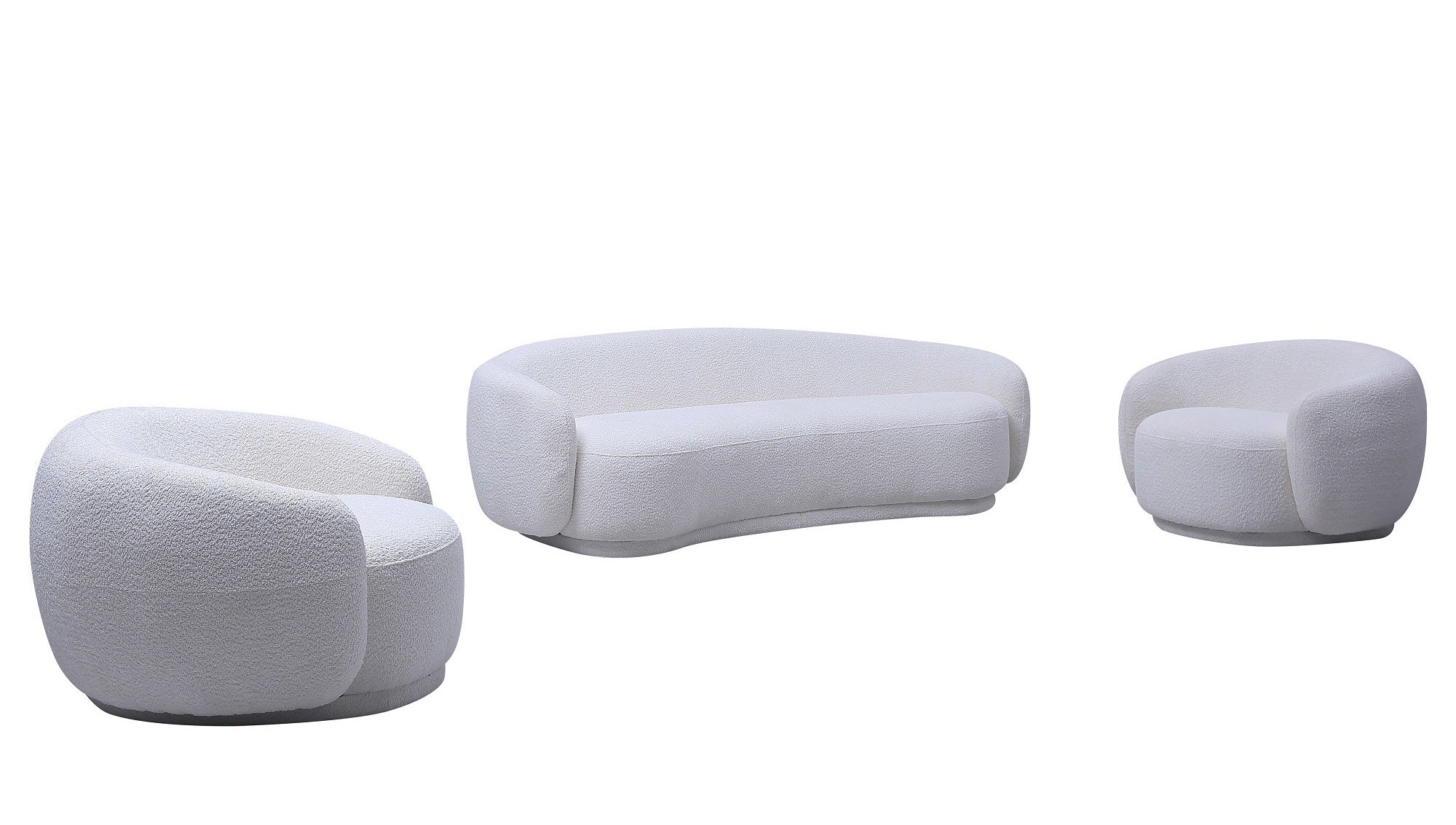 J and M Furniture Chair Lounge Fabric Chair in Off White | J&M Furniture