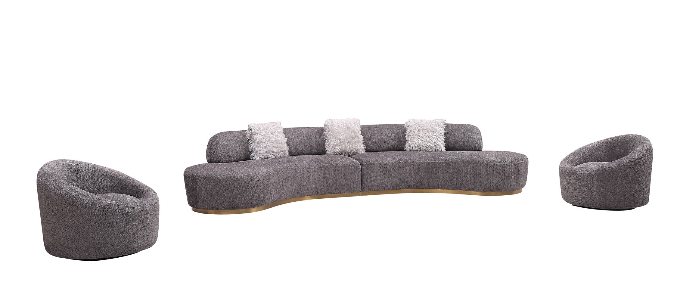 J and M Furniture Chair Moon Fabric Chair in Dark Grey | J&M Furniture