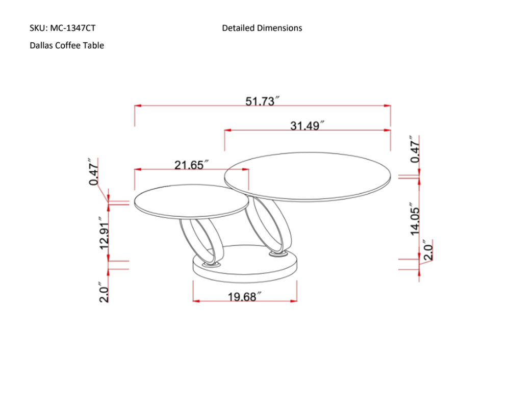 J and M Furniture Coffee Table Dallas Modern Coffee Table | J&M Furniture