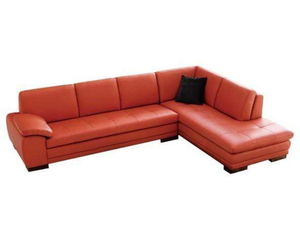 J and M Furniture Couches & Sofa 625 Italian Leather Sectional Grey | J&M Furniture