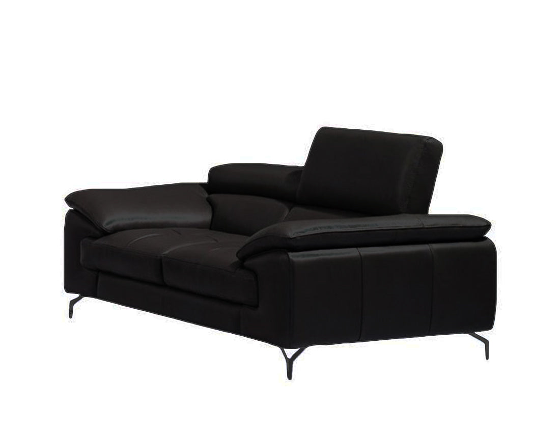 J and M Furniture Couches & Sofa A973 Italian Leather Sofa Collection in Black | J&M Furniture