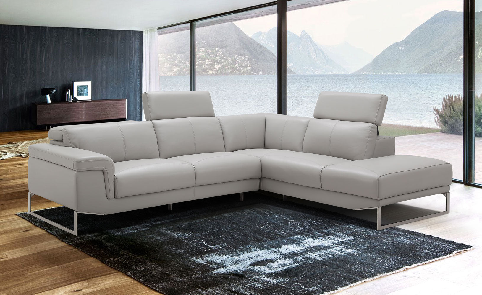 J and M Furniture Couches & Sofa Athena Leather Sectional | J&M Furniture
