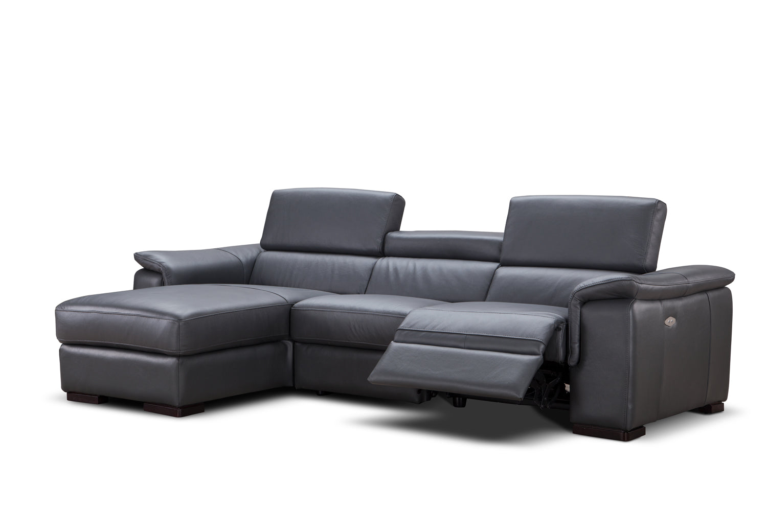 J and M Furniture Couches & Sofa Left Hand Facing Chaise Allegra Premium Leather Sectional | J&M Furniture