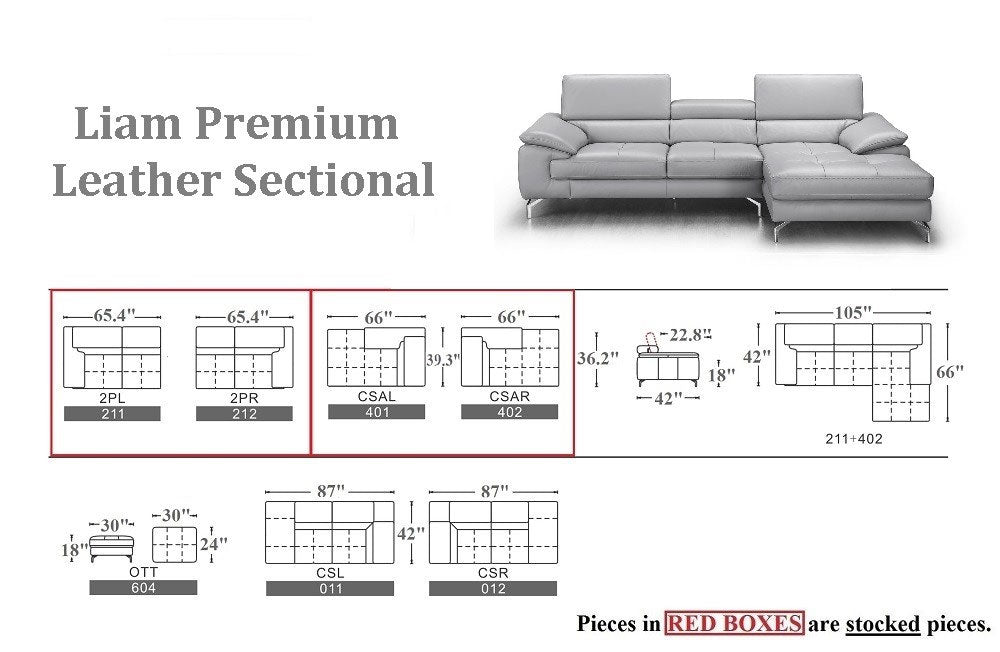 J and M Furniture Couches & Sofa Liam Modern Sectional | J&M Furniture