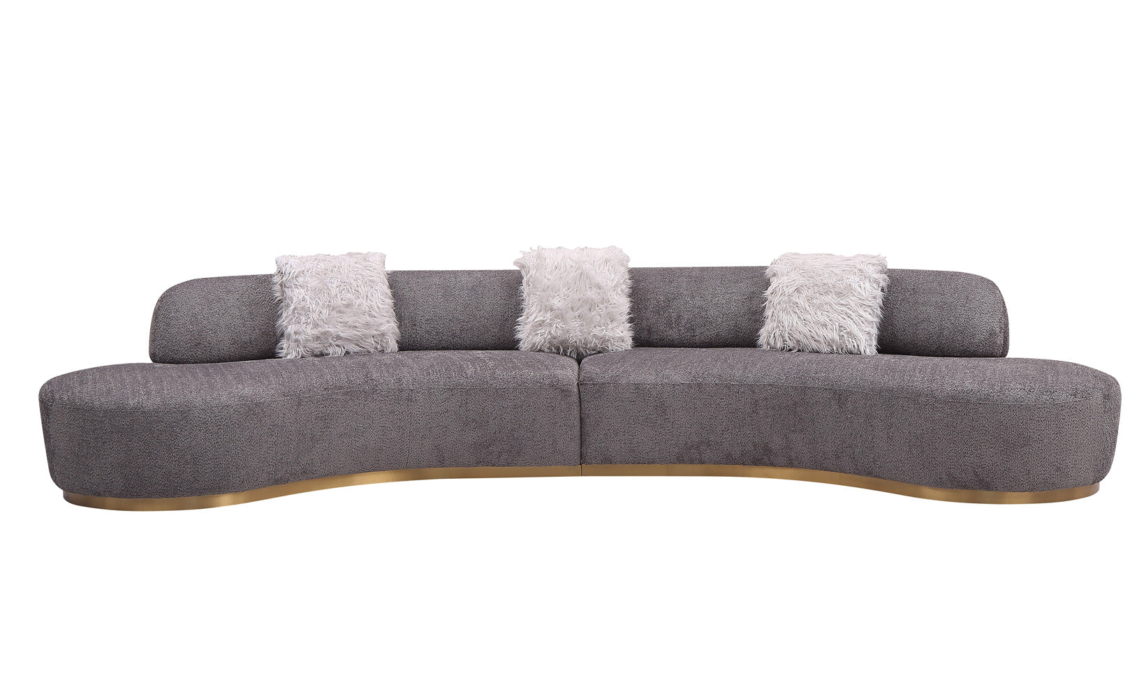 J and M Furniture Couches & Sofa Moon Fabric Sectional in Dark Grey | J&M Furniture