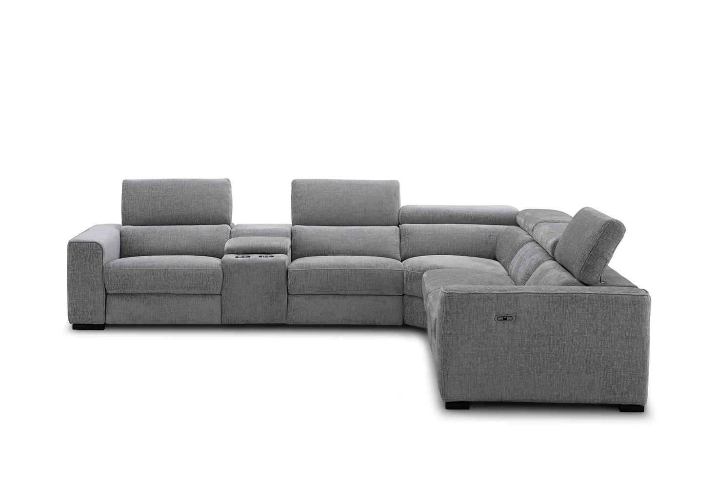 J and M Furniture Couches & Sofa Picasso Motion Fabric Sectional in Light Grey | J&M Furniture