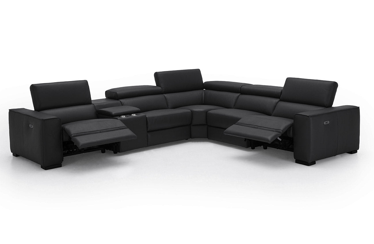 J and M Furniture Couches & Sofa Picasso Motion Sectional in Black | J&M Furniture