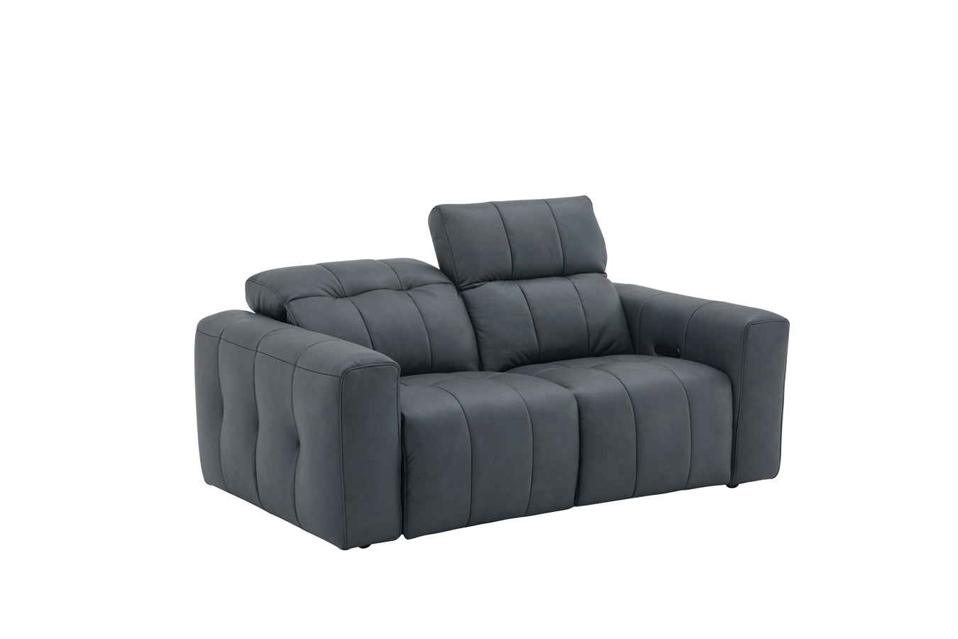 J and M Furniture Couches & Sofa Prescott Leather Loveseat in Dark Grey | J&M Furniture
