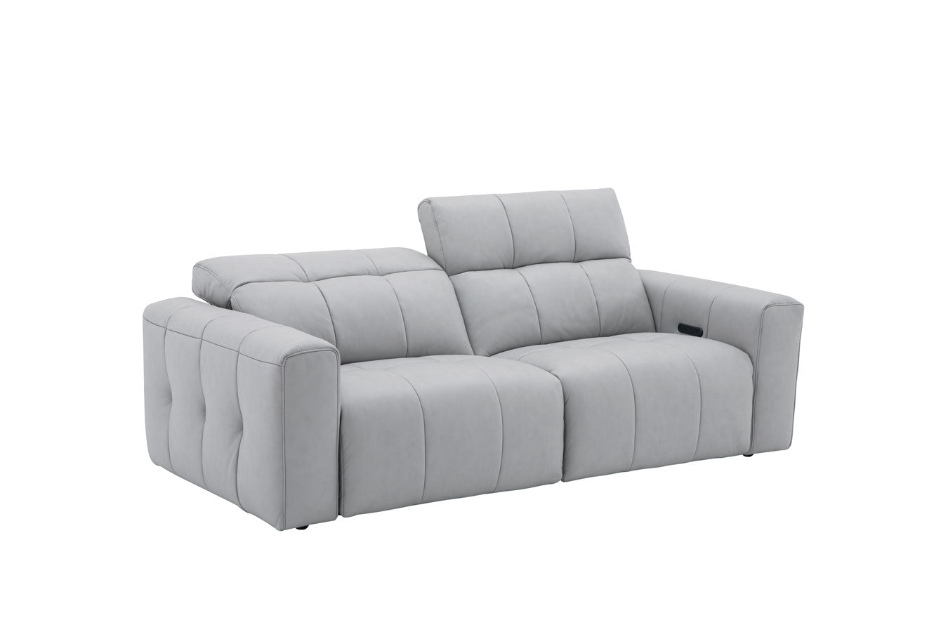 J and M Furniture Couches & Sofa Prescott Leather Sofa in Light Grey | J&M Furniture