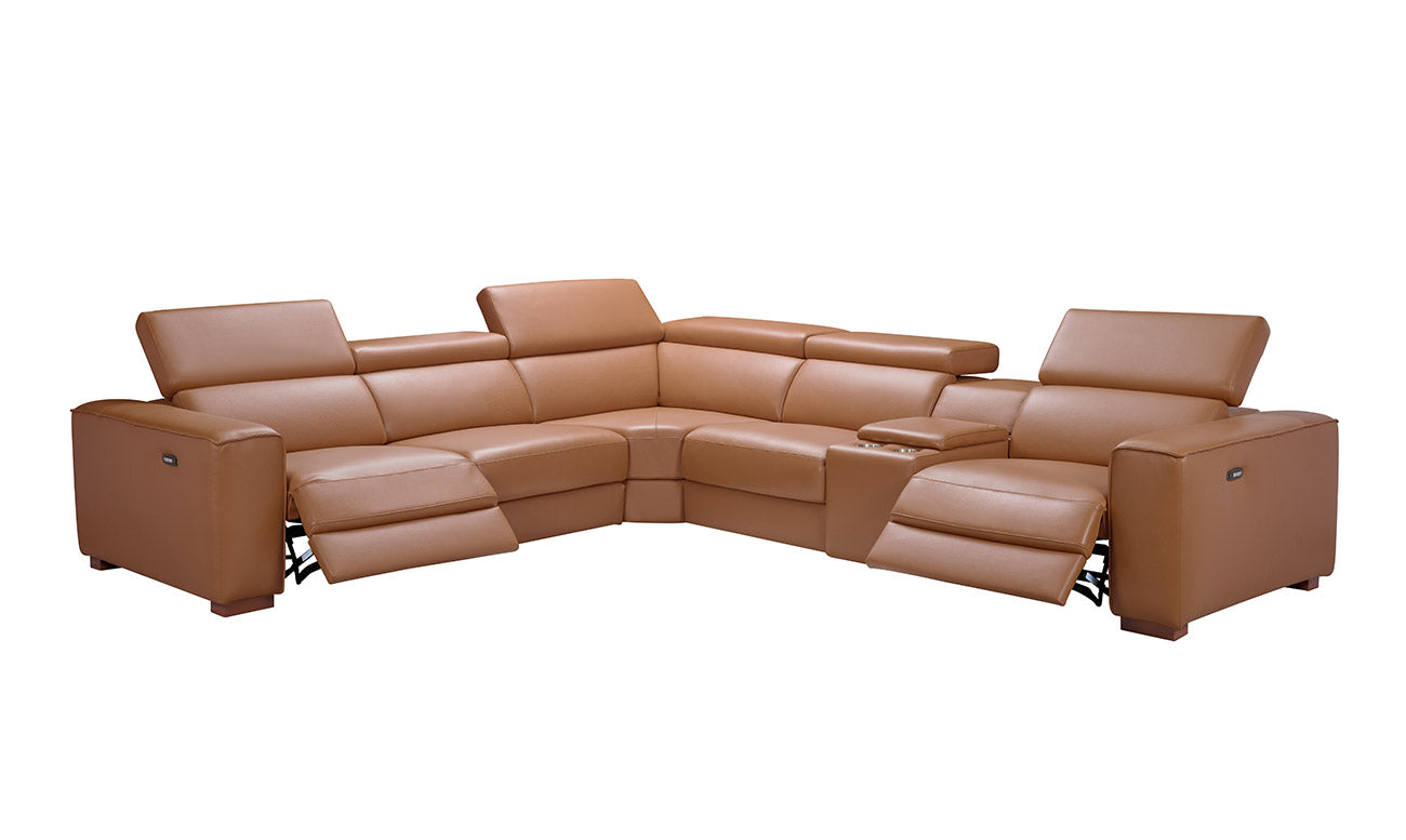 J and M Furniture Couches & Sofa Salvador Motion Sectional in Pumpkin | J&M Furniture