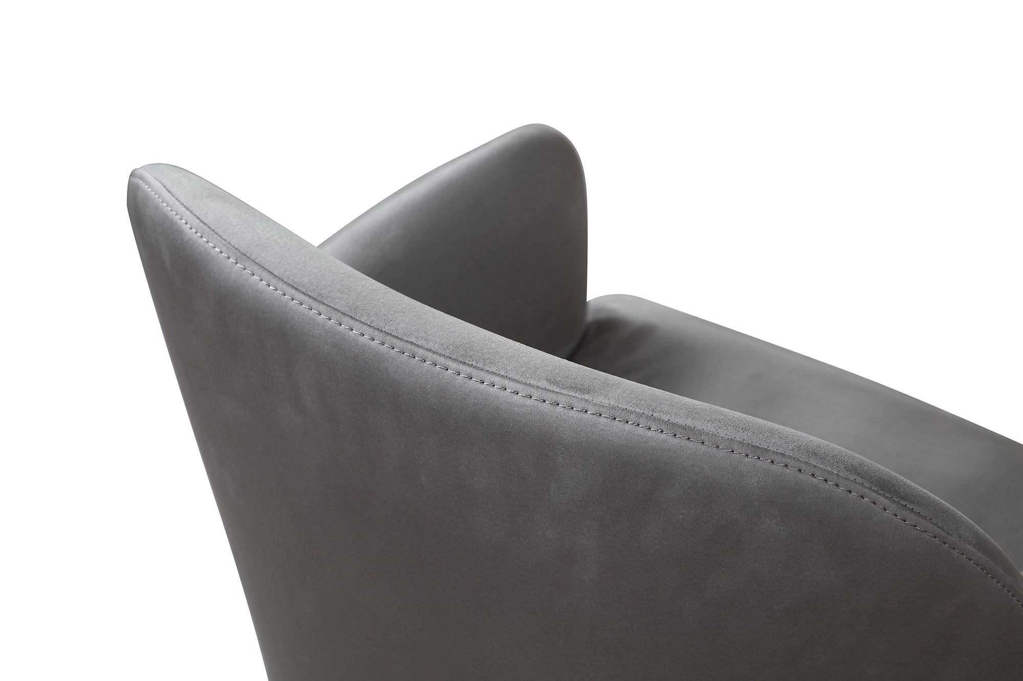 J and M Furniture Dining Chair Baxter Nubuck Leather Arm Chair in Grey | J&M Furniture