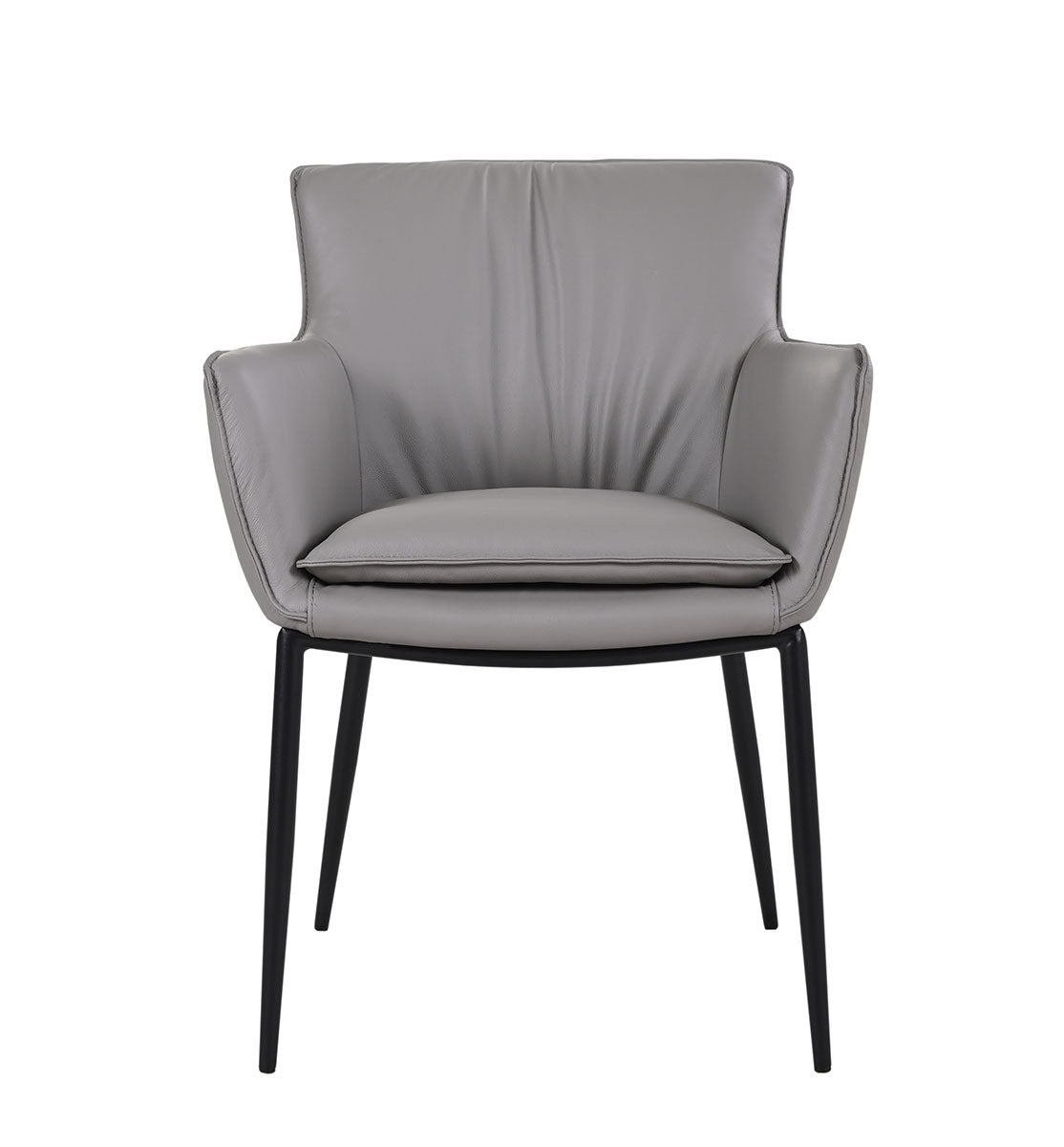 J and M Furniture Dining Chair Kani Leather Armchair in Grey | J&M Furniture